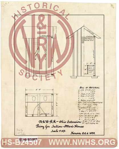 N&W RR Ohio Extension, Privy for Section - Men's House
