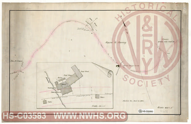 Untitled. Shows Barren Springs Furnace, Cripple Creek Extension