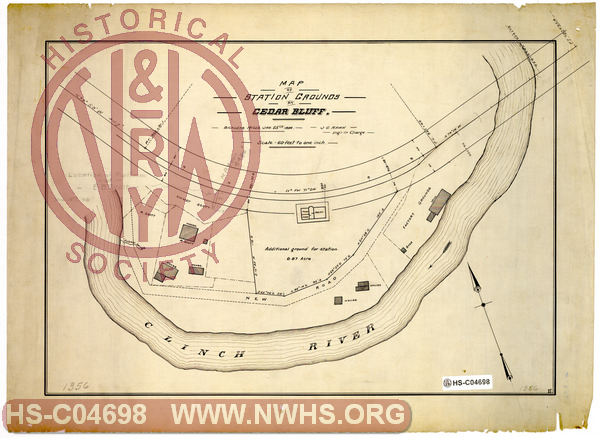 Plot Showing Site for Depot Grounds at Cedar Bluffs