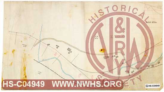Untitled, Washington Branch early survey, Unnamed railroad shown