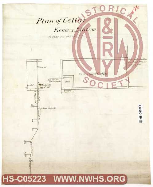 Plan of Cellar, Kenova Station