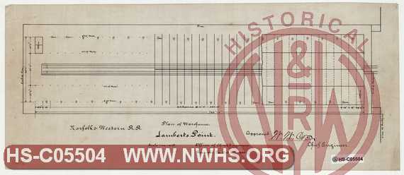 N&W RR, Plan of Warehouse, Lamberts Point