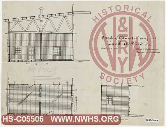 Details of Offices for Warehouse, Lambert's Point Va.