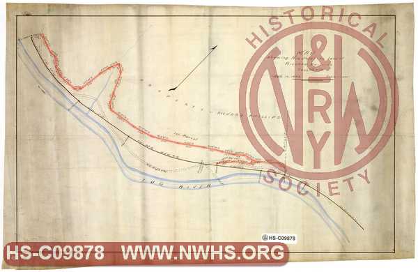 Map showing highway on land of Richard Phillips