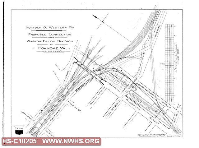 Proposed Connection with Winston Salem Division at Roanoke, VA