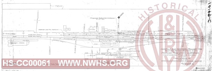 Proposed Pedestrian Underpass at Christiansburg Passenger Station