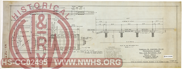 N&W Ry, Pocahontas Division, Pro. Car Retarder for Scale Track, Bluefield, West. Va.