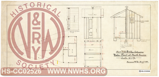 N&W RR Ohio Extension, Water Closet at North Kenova