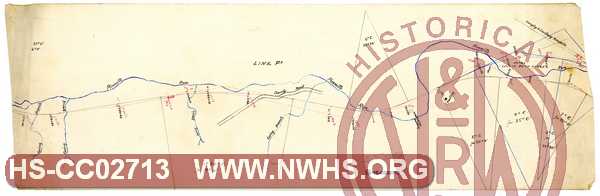 Untitled, Washington Branch early survey. Line P1, "Pimmitts Run"