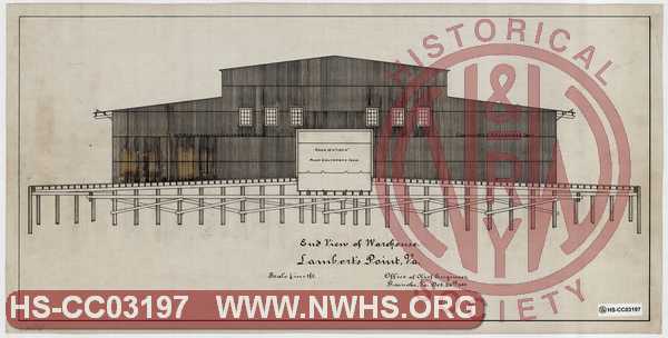 End View of Warehouse, Lamberts Point, Va.