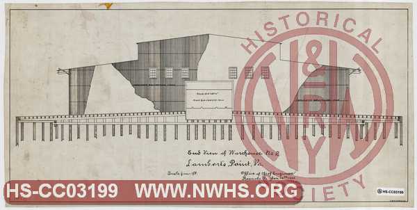 End View of Warehouse No. 2, Lamberts Point, Va.