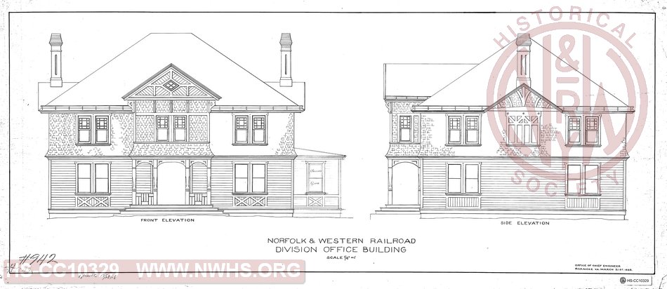 N&W Railroad, Division Office Building.  (Roanoke, Crewe & Bluefield at least)