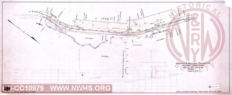 N&W Ry Co, Proposed Water Supply, White Top Gap Va, MP 33+