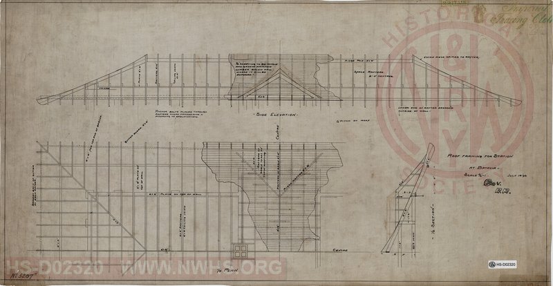 Roof Framing for Station at Batavia OH