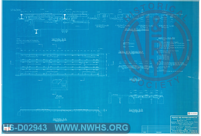 Freight Car Paint Shop, East Roanoke Shops.100 Ton Track Scale: Timber Deck Plans and Details