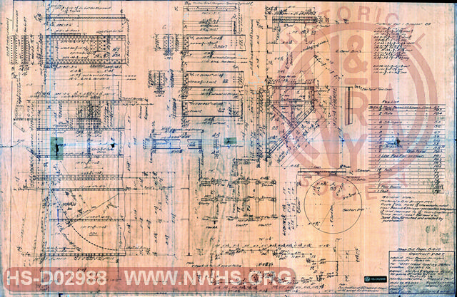 Details of Floor Beams, Stringers, Brackets, Plates, etc. for Overhead Coaling Station, Dwight VA