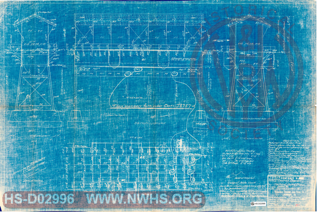 Details of Erection Diagram for Overhead Coaling Station, Dwight VA (Repairs)