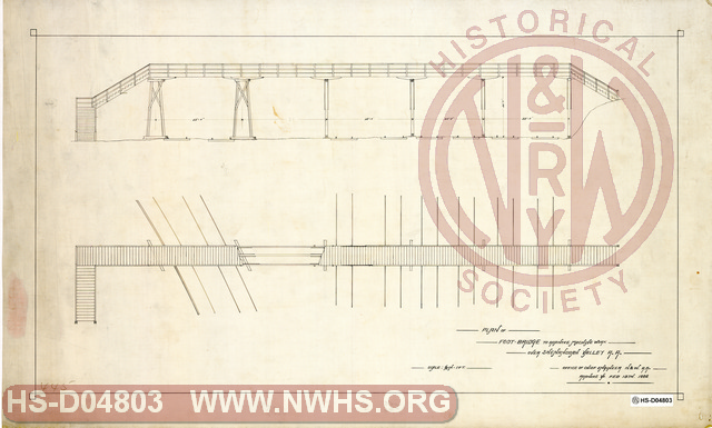 Plan of Foot Bridge to Roanoke Machine Work over Shenandoah Valley R.R.