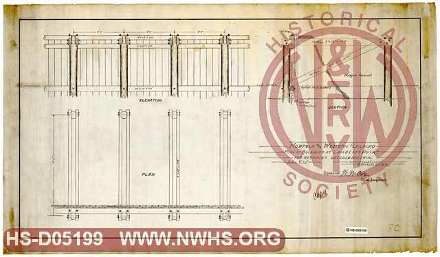 N&W RR, Plan of Bulkhead at Lamberts Point for Retaining Dredged Material