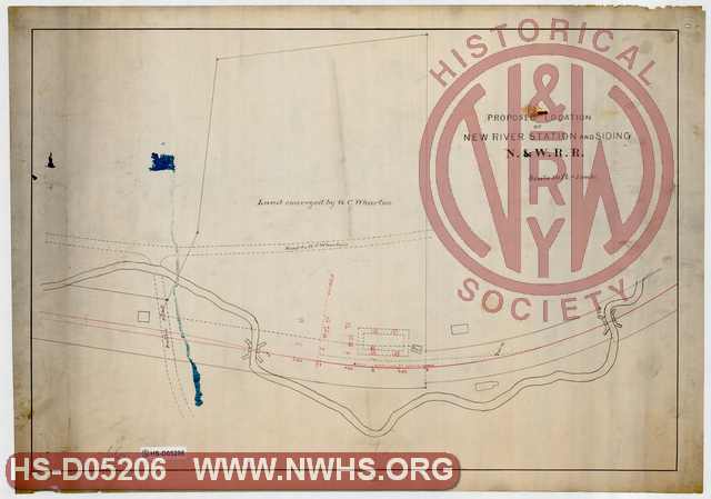 Proposed Location of New River Station and Siding, N&W RR