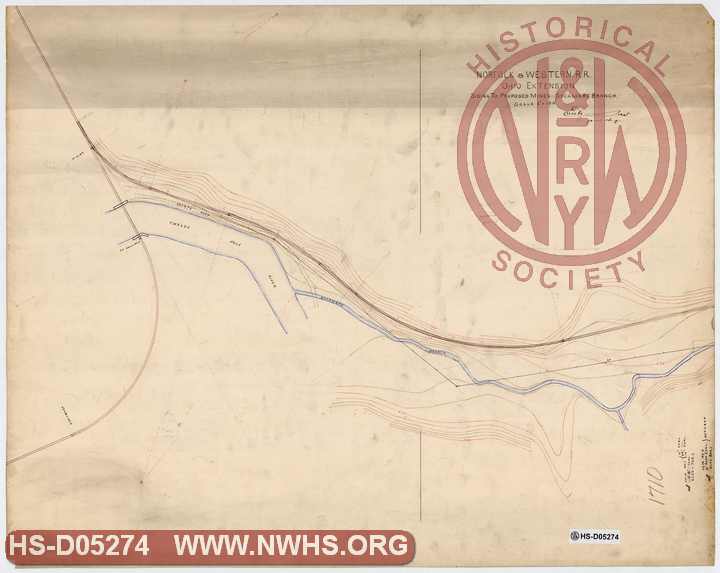N&W RR Ohio Extension, Siding to Proposed Mines - Sycamore Branch