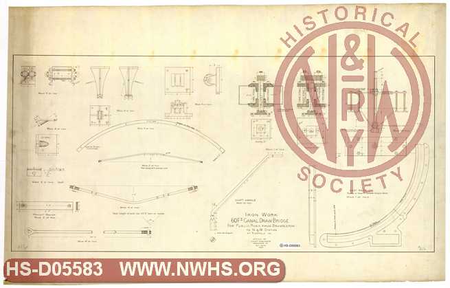 Iron Work, 60ft Canal Draw Bridge for Public Road from Brambleton to N&W Station at Norfolk, VA