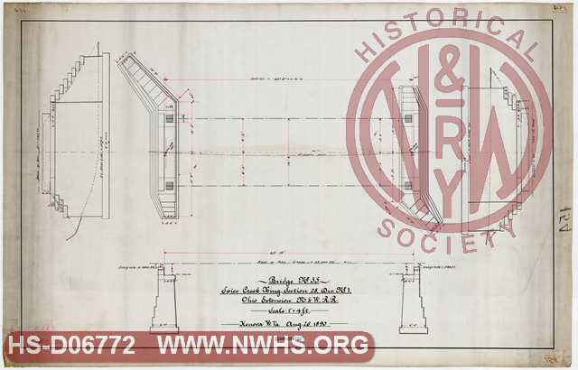 Bridge No 35, Spice Creek Xing, Section 28, Div 96.1, Ohio Extension N&W RR