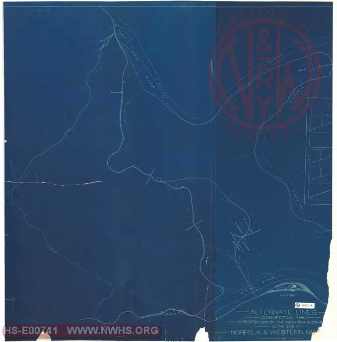 Alternate Lines Connecting the Eastern End of the New River Division with the Norfolk & Western Mainline
