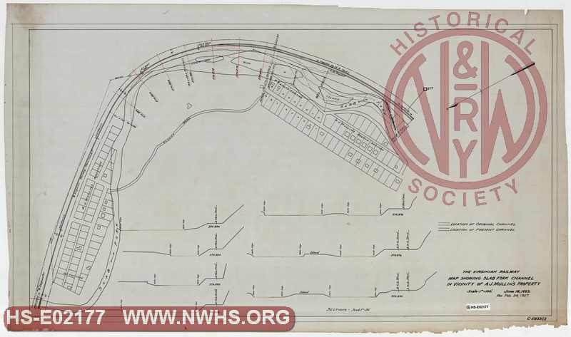 VGN, Map showing Slab Fork Channel in vicinity of A.J. Mullin's Property