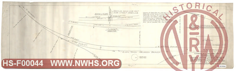 Sketch Showing Location of No. 5 Hayes Derailer, West Jefferson, NC, Abingdon Branch