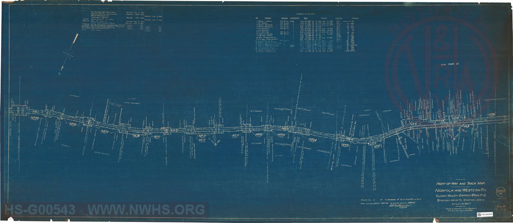 Right-of-Way and Track-Map, Norfolk and Western Ry., Clinch Valley District (Poca Div.) Station 422+40 to Station 528+00