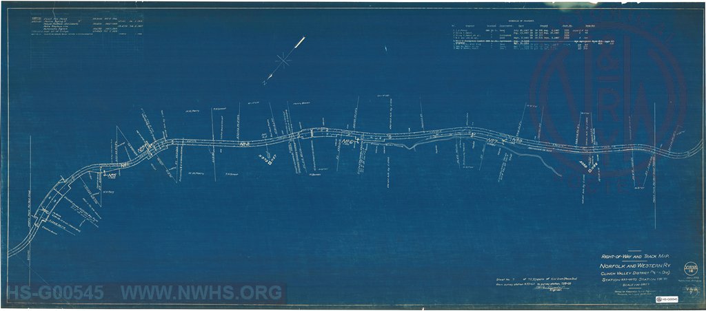 Right-of-Way and Track-Map, Norfolk and Western Ry., Clinch Valley District (Poca Div.) Station 633+60 to Station 739+20