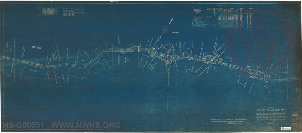 Right-of-Way and Track-Map, Norfolk and Western Ry., Clinch Valley District (Poca Div.) Station 1267+20 to Station 1372+80
