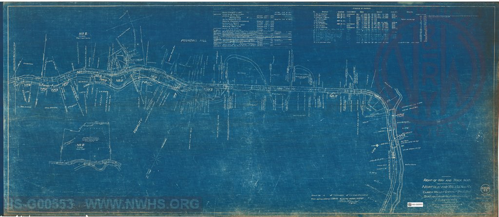 Right-of-Way and Track-Map, Norfolk and Western Ry., Clinch Valley District (Poca Div.) Station 1584+00 to Station 1689+60
