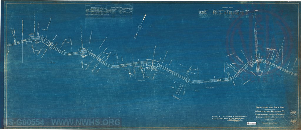 Right-of-Way and Track-Map, Norfolk and Western Ry., Clinch Valley District (Poca Div.) Station 1372+80 to Station 1478+40