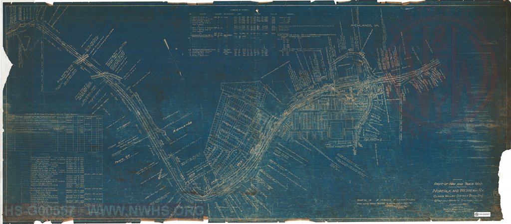 Right-of-Way and Track-Map, Norfolk and Western Ry., Clinch Valley District (Poca Div.) Station 1900+80 to Station 2006+40