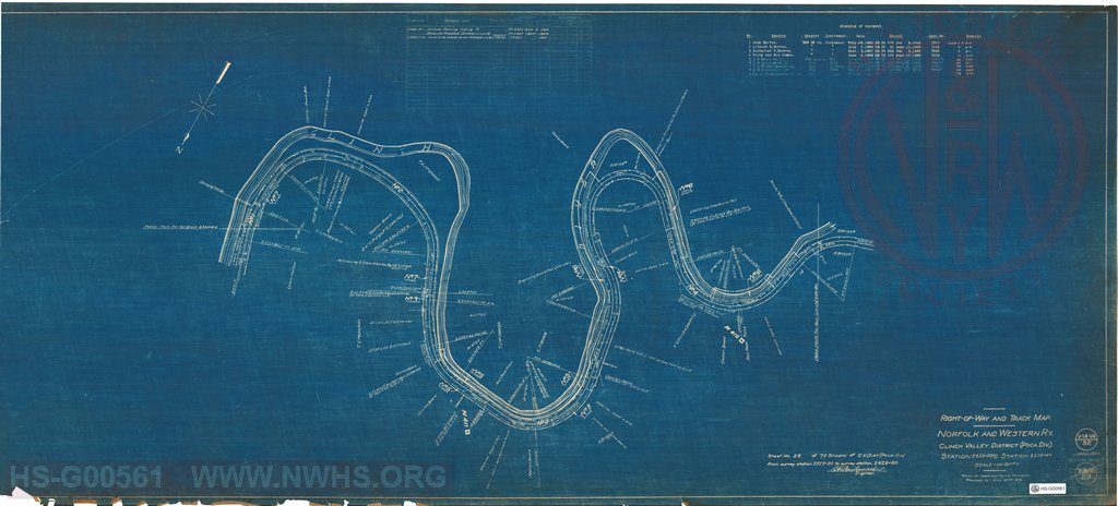 Right-of-Way and Track-Map, Norfolk and Western Ry., Clinch Valley District (Poca Div.) Station 2323+20 to Station 2428+80
