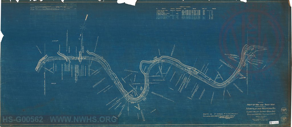 Right-of-Way and Track-Map, Norfolk and Western Ry., Clinch Valley District (Poca Div.) Station 2428+80 to Station 2534+40