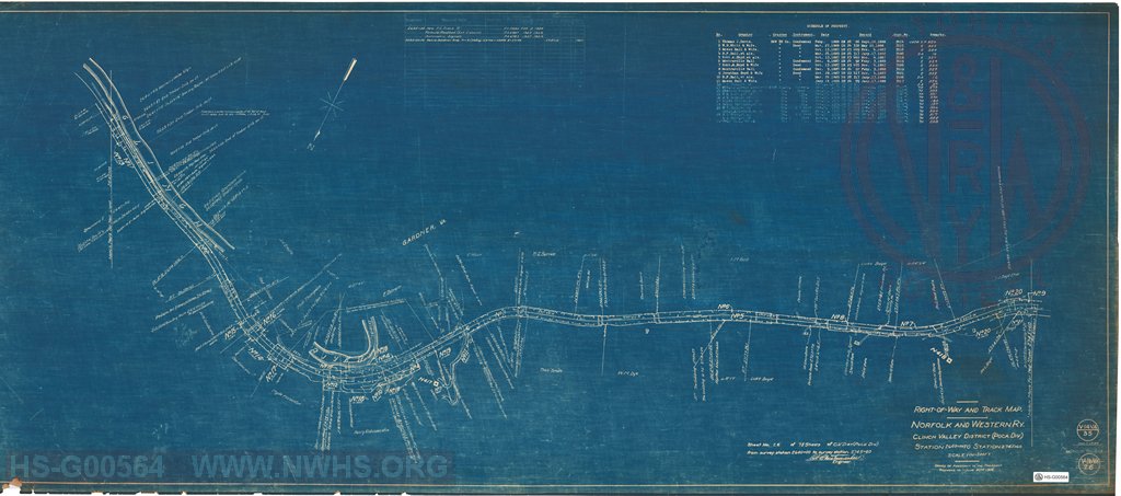 Right-of-Way and Track-Map, Norfolk and Western Ry., Clinch Valley District (Poca Div.) Station  2640+00 to Station 2745+60