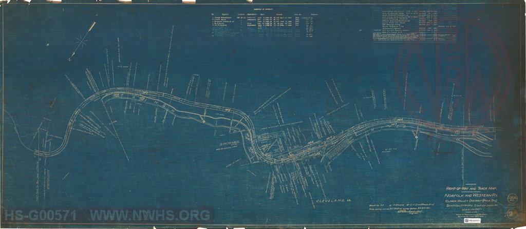 Right-of-Way and Track-Map, Norfolk and Western Ry., Clinch Valley District (Poca Div.) Station 3379+20 to Station 3484+80
