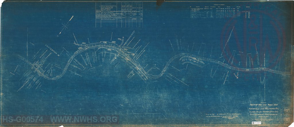 Right-of-Way and Track-Map, Norfolk and Western Ry., Clinch Valley District (Poca Div.) Station 3696+00 to Station 3801+60