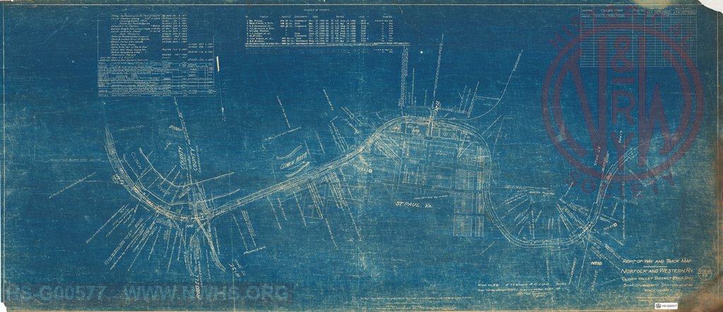 Right-of-Way and Track-Map, Norfolk and Western Ry., Clinch Valley District (Poca Div.) Station 4012+80 to Station 4118+40