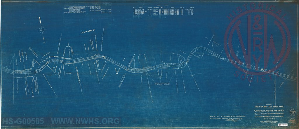 Right-of-Way and Track-Map, Norfolk and Western Ry., Clinch Valley District (Poca Div.) Station 4963+20 to Station 5068+80