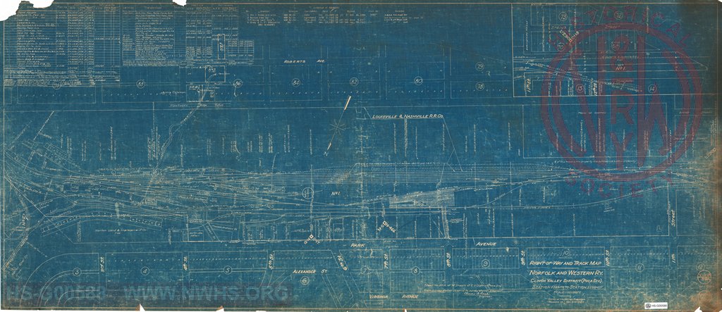 Right-of-Way and Track-Map, Norfolk and Western Ry., Clinch Valley District (Poca Div.) Station 5239+75 to Station 5295+07.5