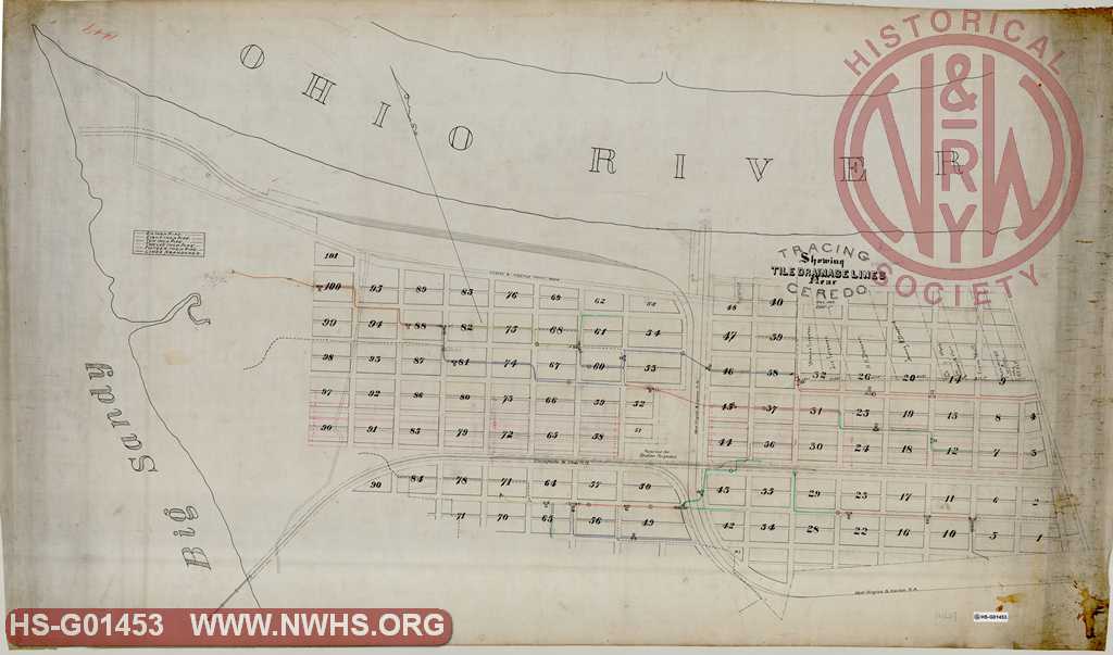 Tracing Showing The Drainage near Ceredo