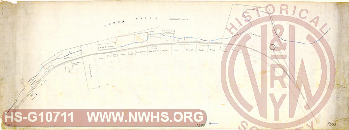 Map Showing AM&O Right of Way Through City Point VA.
