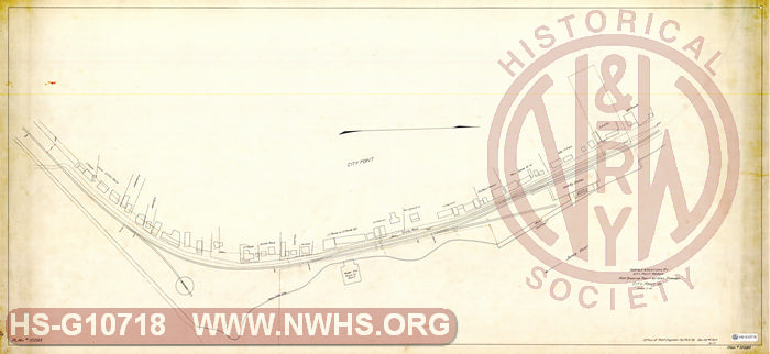 N&W Ry City Point Branch, Map Showing Right of Way Through City Point VA.