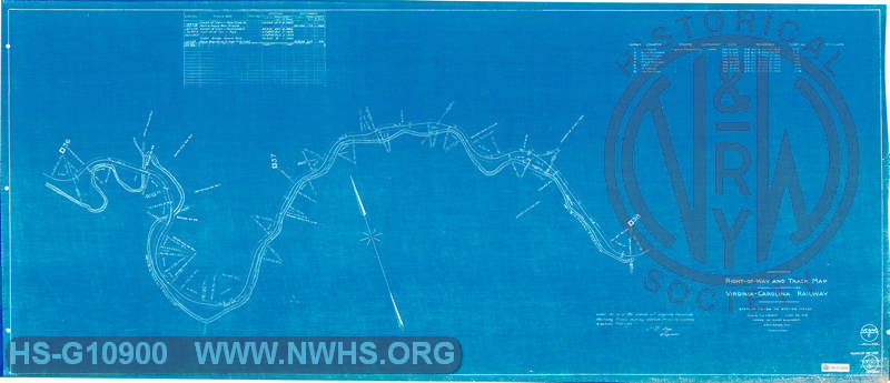 Right-of-Way and Track Map, Virginia Carolina Railway, Sheet 19, MP 36 to MP 38