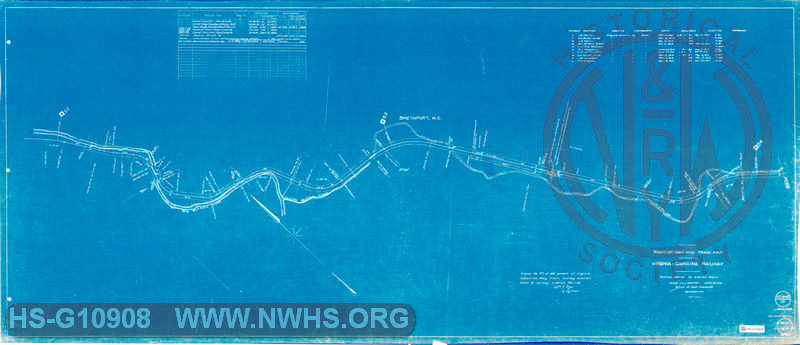 Right-of-Way and Track Map, Virginia Carolina Railway, Sheet 27, MP 52 to MP 54