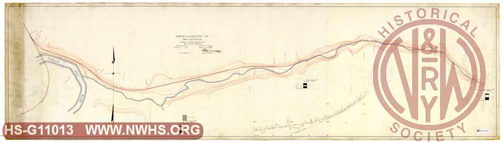 N&W RR Ohio Extension, Siding to Proposed Mines on Sycamore Branch, Dunlow WV